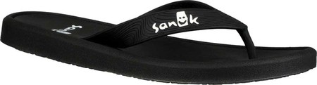 

Мужские вьетнамки, сланцы Sanuk Sidewalker Flip-Flop Black/White Rubber 44