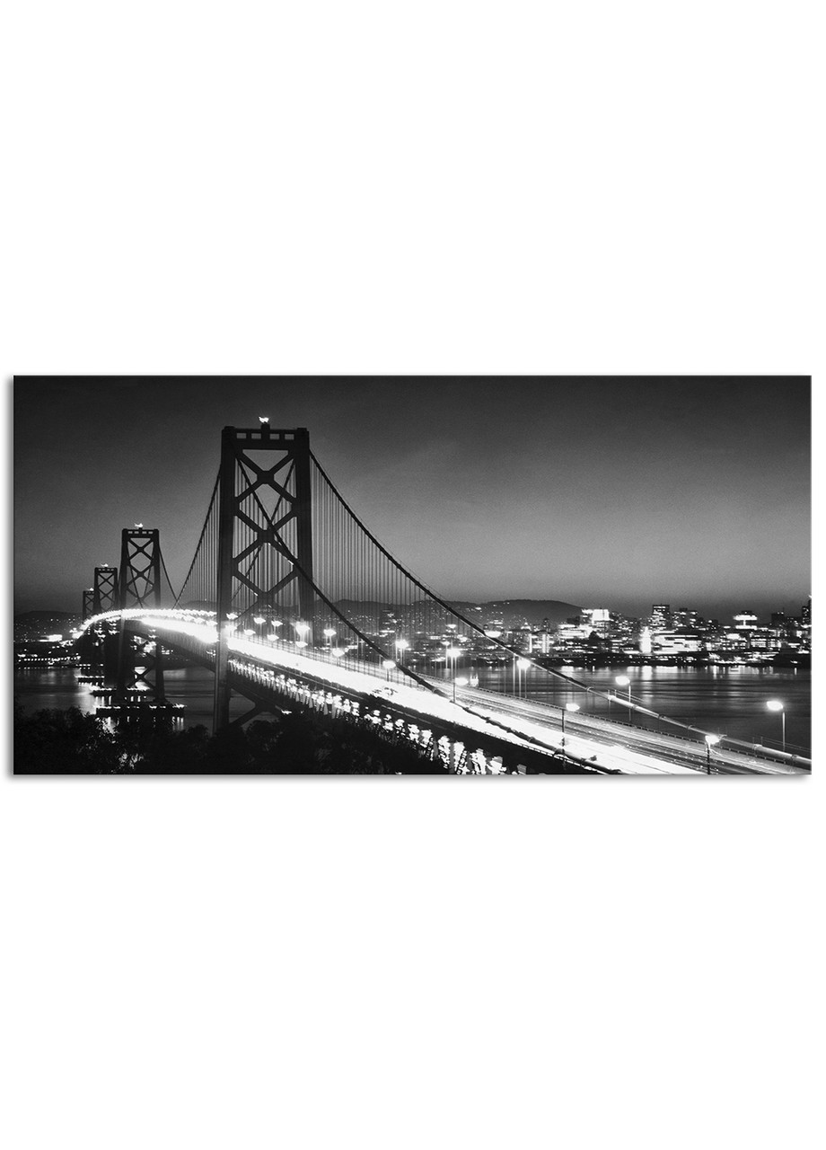 

Фотокартина на холсте Ночной мост, 60*120 см