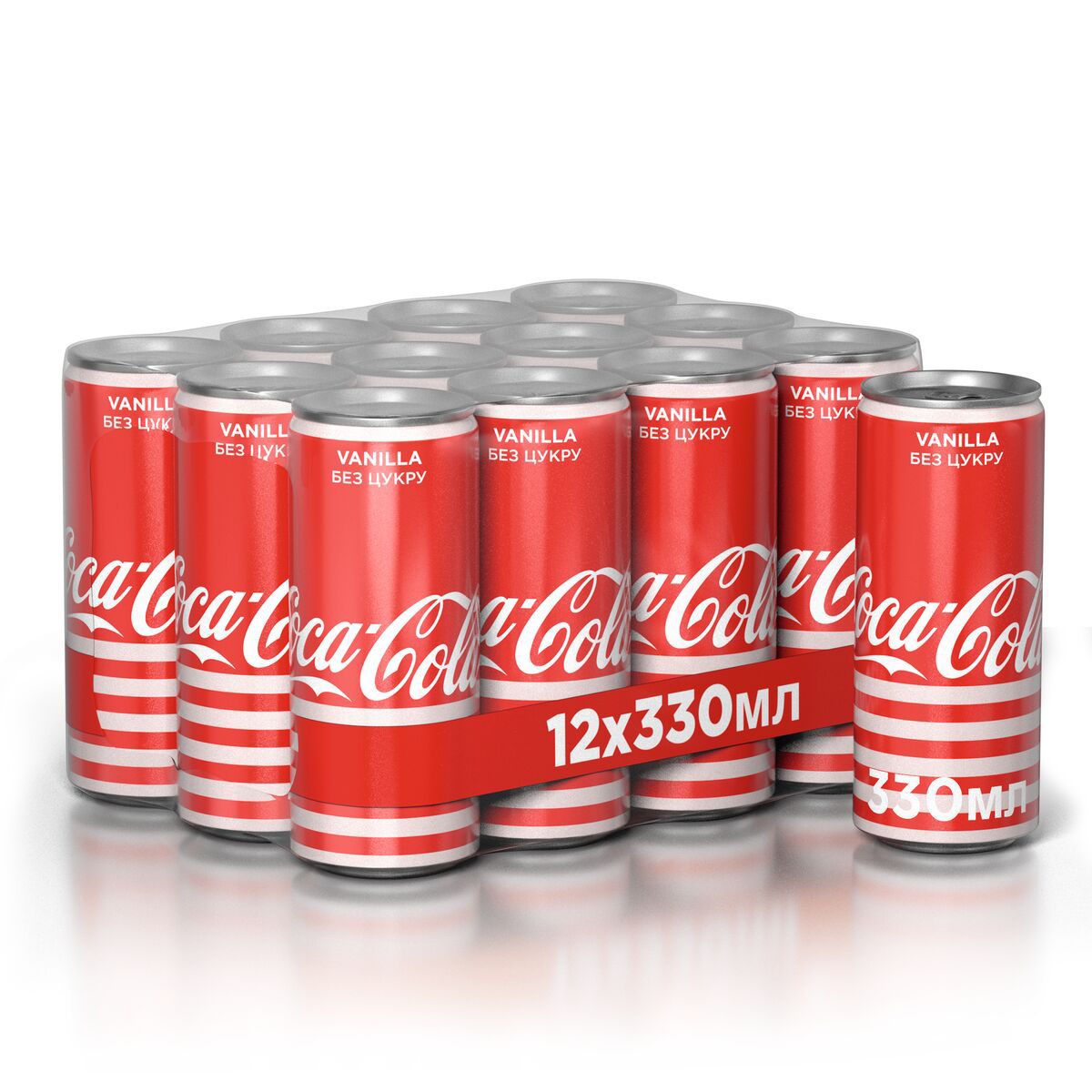 Упаковка безалкогольного напитка Coca-Cola Ванила 0.33 л х 12 банок ...