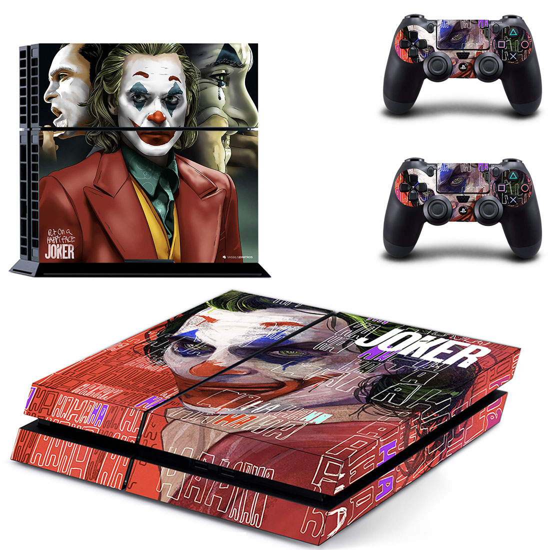 

Виниловые наклейки на PS4 и Dualshock Joker Sony PlayStation 4 Fat Custom Skin Playsole Vinyls (PV3014)