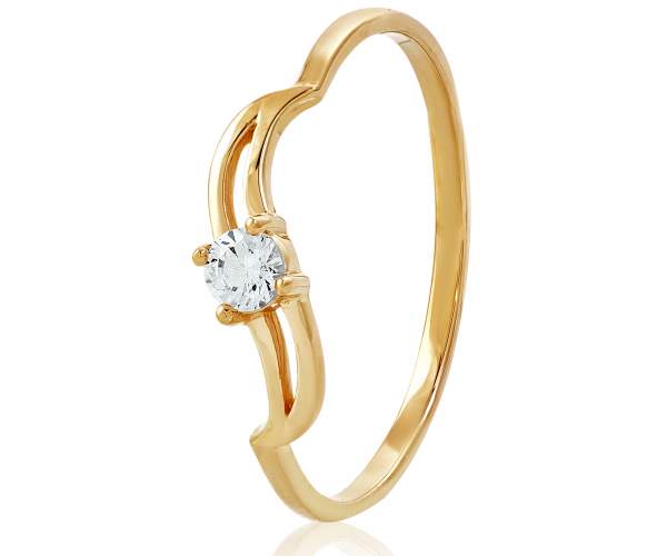 

Кольцо золотое с камнем SWAROVSKI Zirconia "Дали", КД4144SW, 16 размер