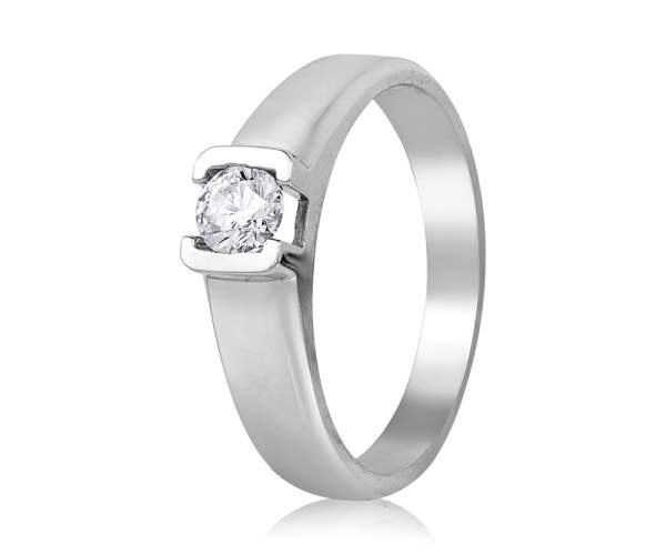 

Кольцо с камнем SWAROVSKI Zirconia "Кристалл", белое золото, КД4067/1SW, 16 размер