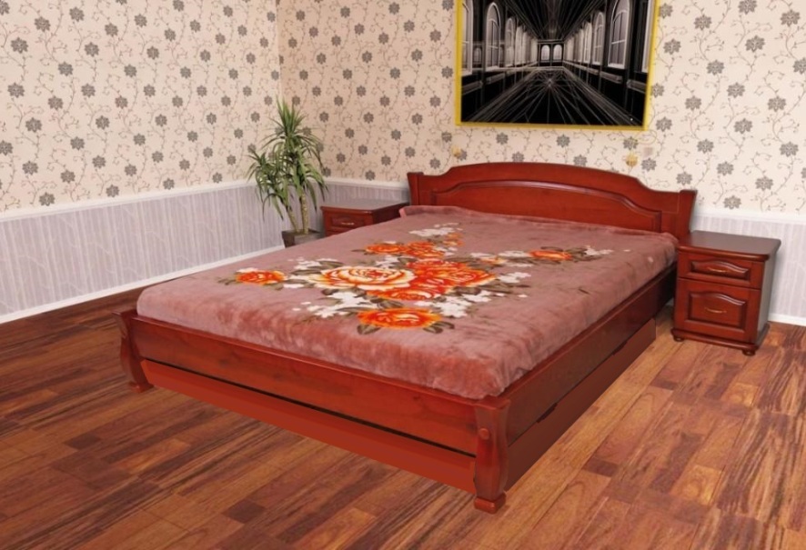 

Кровать Лагуна-4 Темп-Мебель Выдвижные ящики Ольха массив 140x200 см R0141-0294