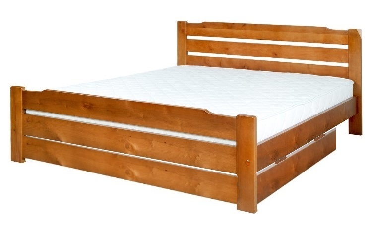

Кровать Мэри-3 Темп-Мебель Выдвижные ящики Ольха массив 140x190 см R0141-0569
