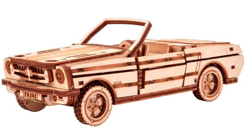 

Кабриолет, механический 3D-пазл, Wood Trick (12-63817)