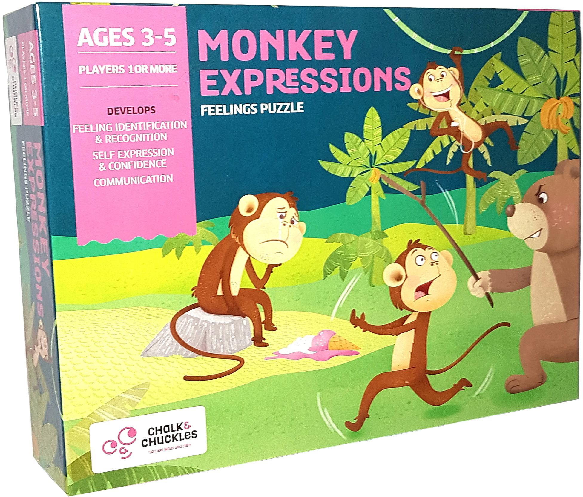 Настольная игра для детей Chalk & Chuckles Monkey Expressions (CCPPL001)  (8906045560016) – фото, отзывы, характеристики в интернет-магазине ROZETKA  | Купить в Украине: Киеве, Харькове, Днепре, Одессе, Запорожье, Львове