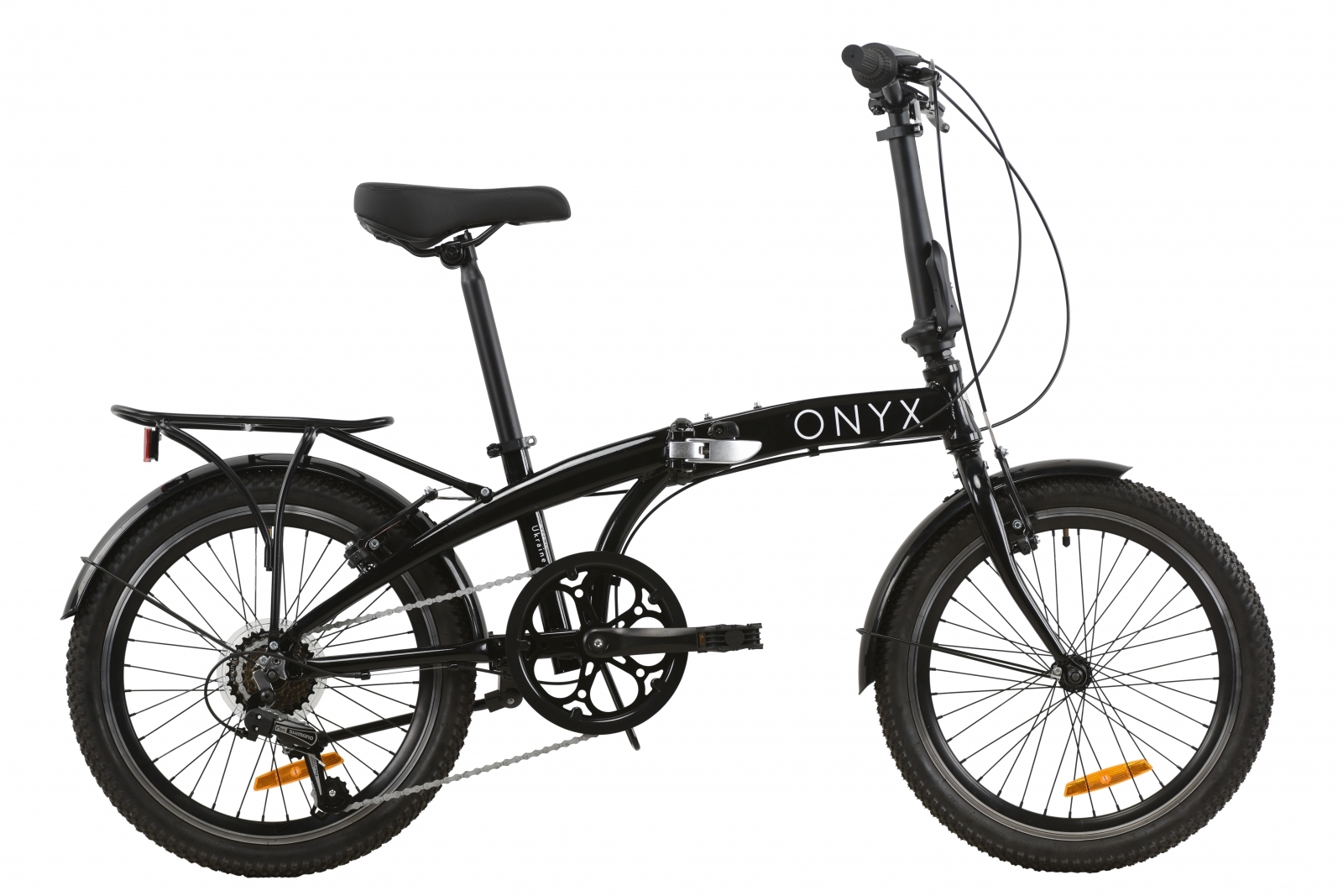 

Велосипед AL 20" Dorozhnik ONYX рама-12,5" с багажником зад AI, с крылом St складной 2020 Черный