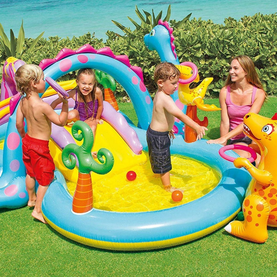 

Игровой центр Intex 57135 "Планета динозавров" 333*229*112 см