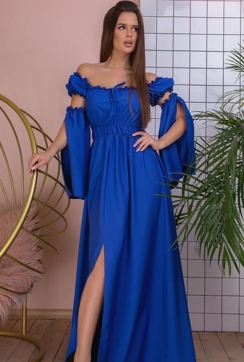 

Платье G&M k-64554 универсальный 42-46 Размер цвет электрик