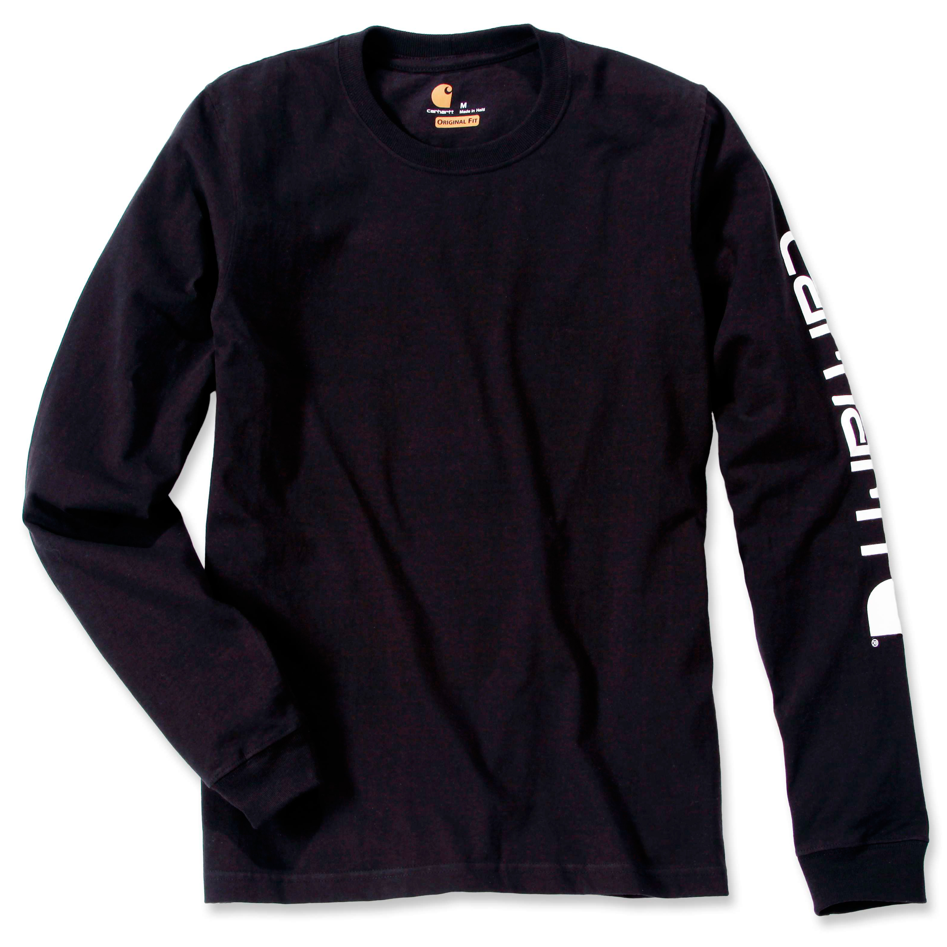 

Футболка с длинным рукавом Carhartt Sleeve Logo T-Shirt L/S - EK231 (Black, L)