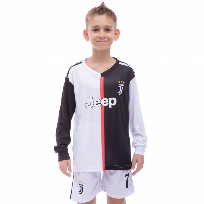 

Форма футбольная с длинным рукавом детская PlayGame Juventus Ronaldo 7 домашняя 2020, код: CO-1678