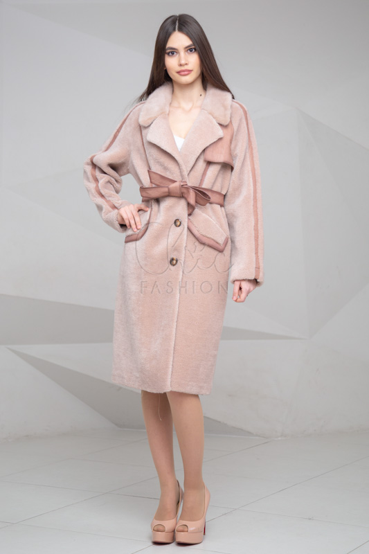 

Пальто шерстяная ткань Chic fashion 42 светло-коричневый 11539