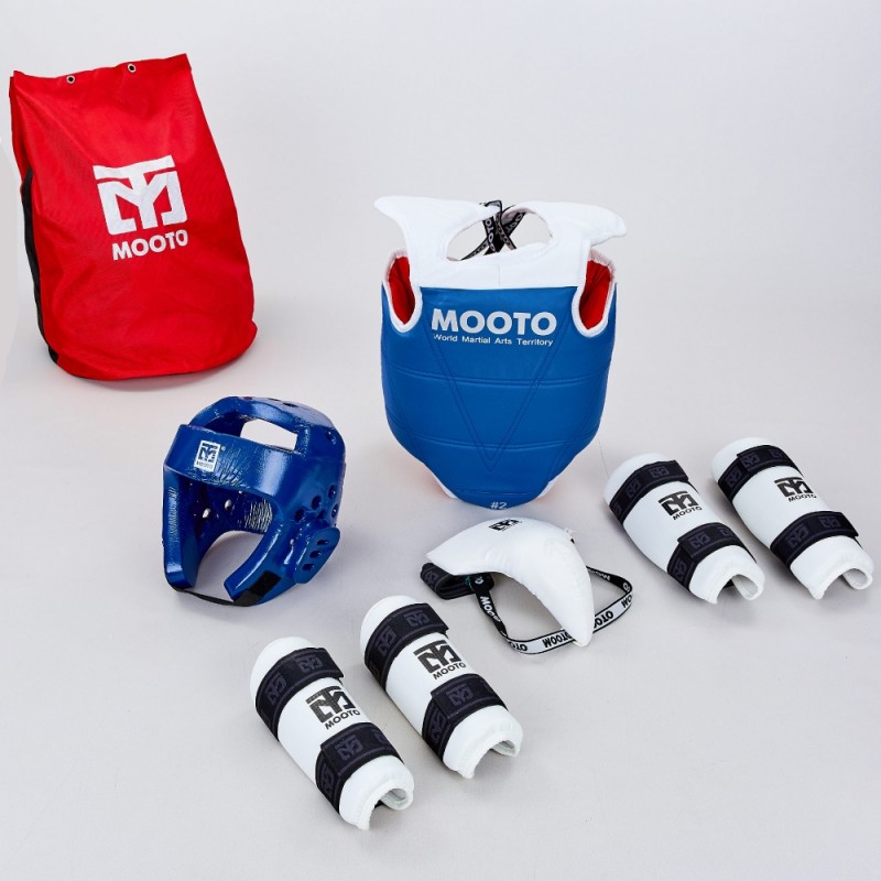 

Набор экипировки для тхэквондо детский Mooto, код: BO-0509-BL