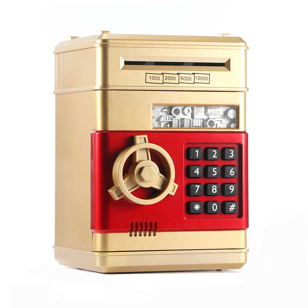 

Копилка для купюр SafeBox золотой (S-18635)