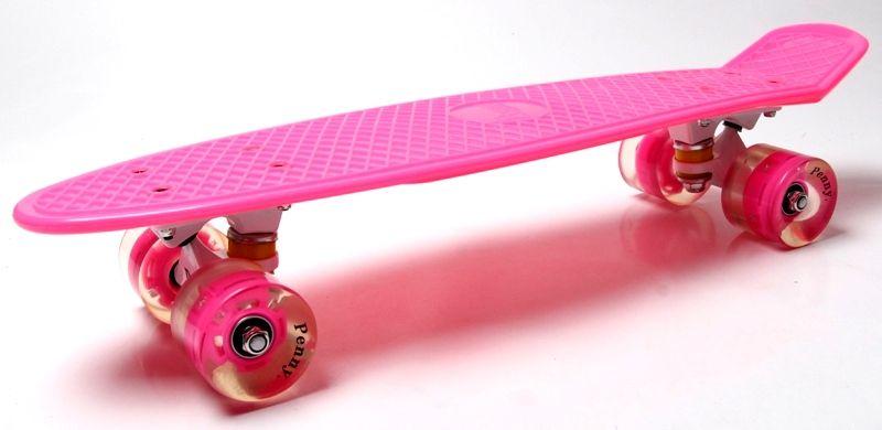 

Скейтборд, Penny Boarde Pink цвет Светящиеся колеса
