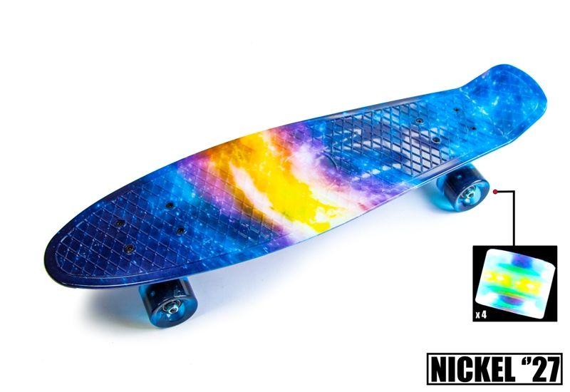 

Скейтборд, Penny Board Nickel 27" "Universe" Светящиеся колеса