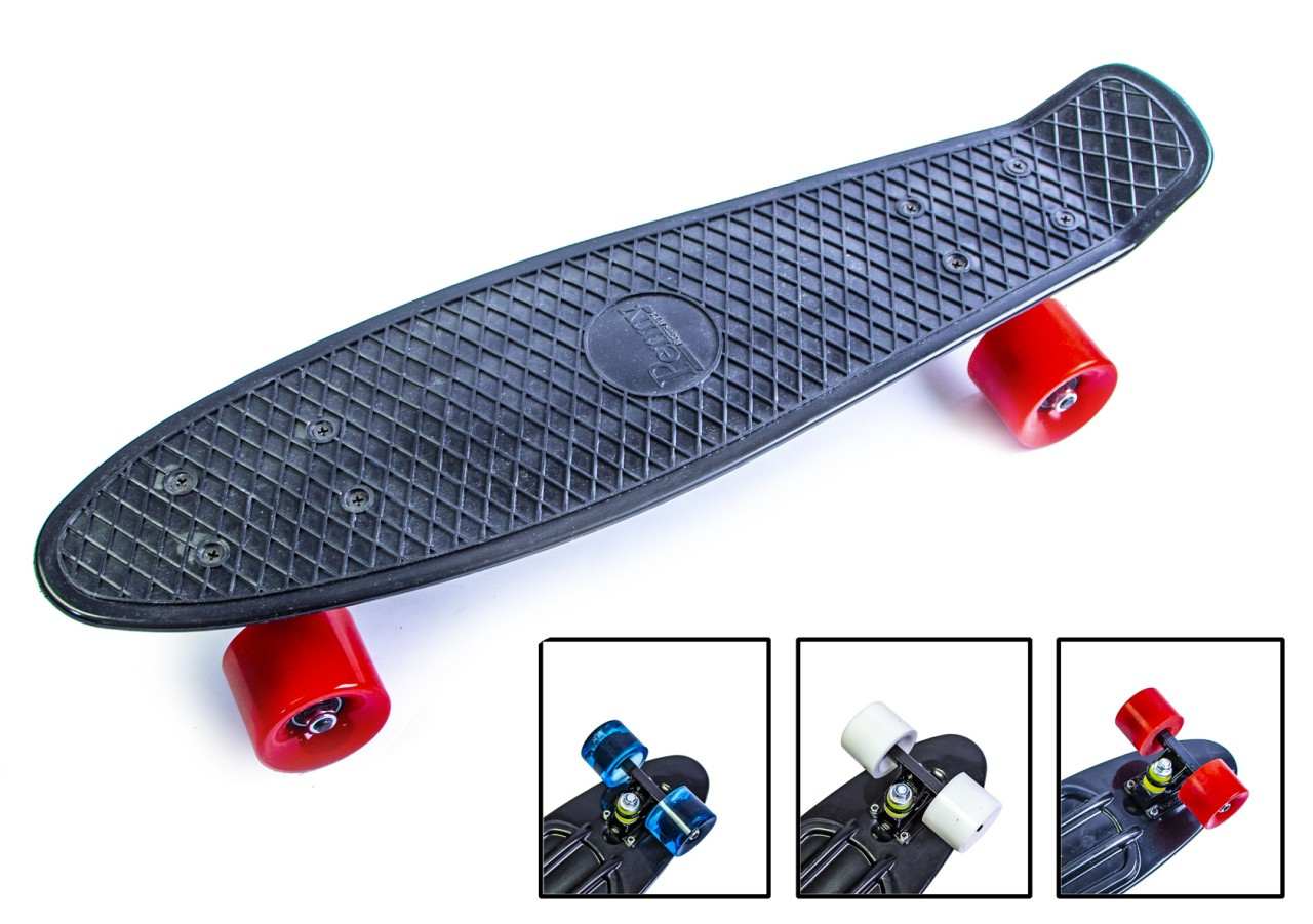 

Скейтборд, Penny board. Черный цвет. Матовые колеса