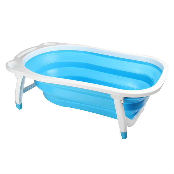 

Складная ванночка для купания младенцев Folding Baby Bathtub Голубая QU5441