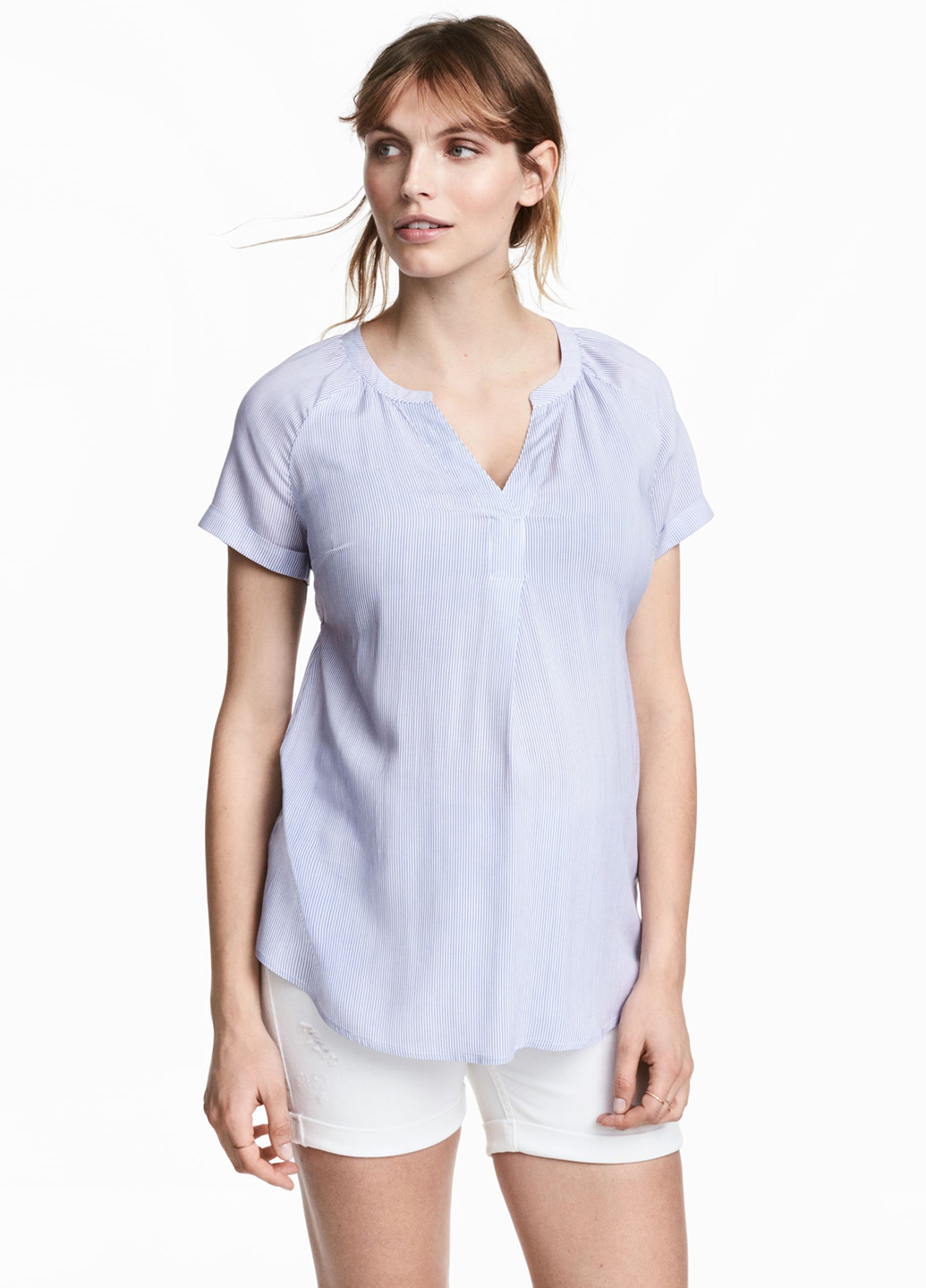 

Блузка для беременных H&M  Синий 0393676_02, Блузка для беременных H&M S Синий 0393676_02