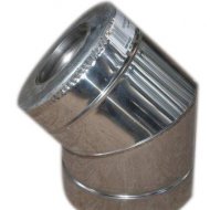 

Дымоход Колено термо 45 ø150/220 Fire Work Нержавеющая сталь/Оцинкованная сталь AISI 304 1мм утепленный