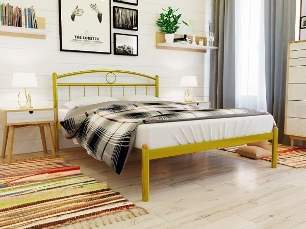 

Кровать Inga Метакам 160х190 см. Золото