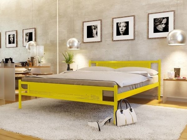 

Кровать Fly New-2 Метакам 140х190 см. Желтый