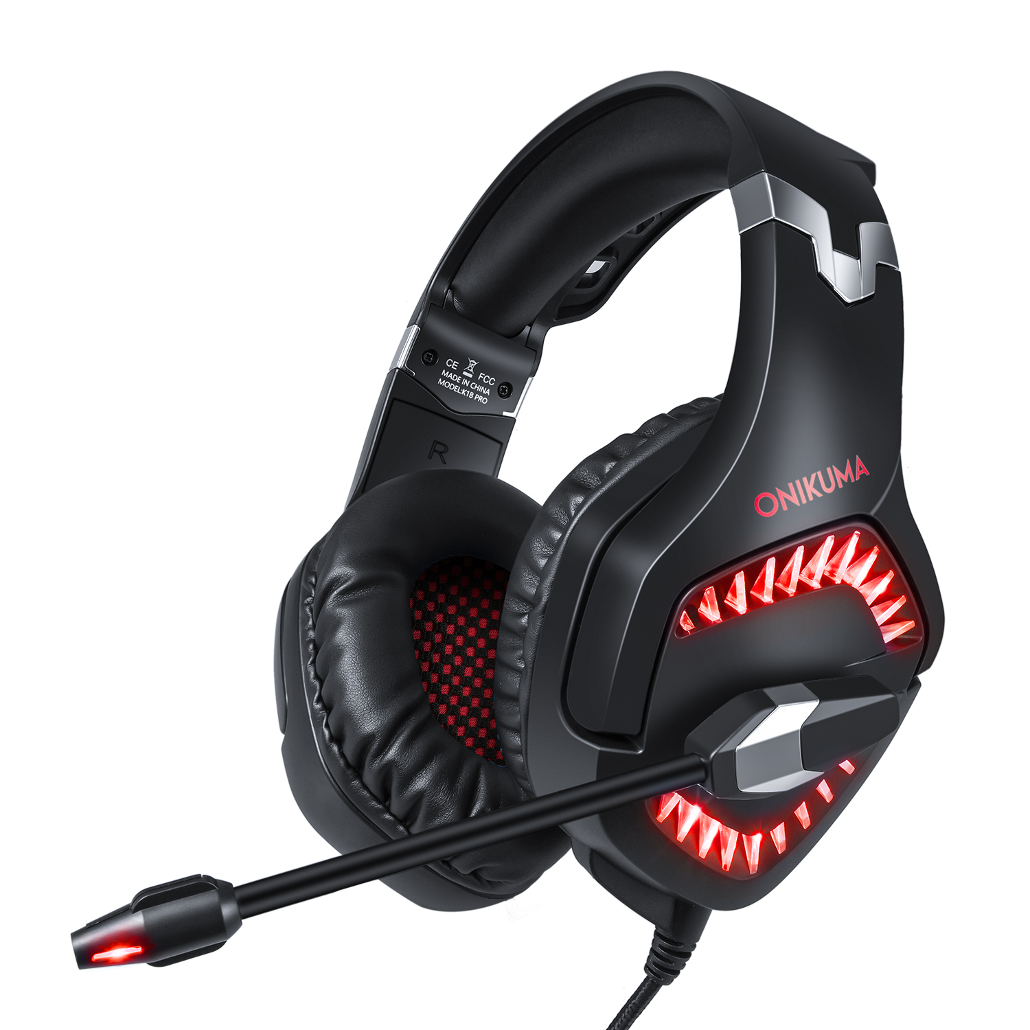 

Игровые наушники ONIKUMA LED Gaming with K1 PRO Black-red