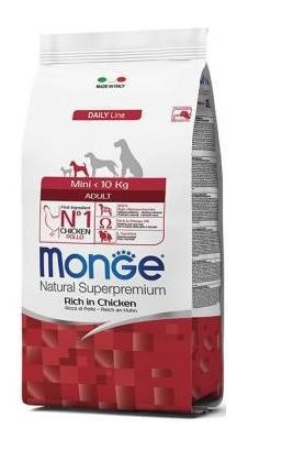 

Сухой корм для взрослых собак маленьких пород Monge DOG Mini Adult курица с рисом 7.5 кг