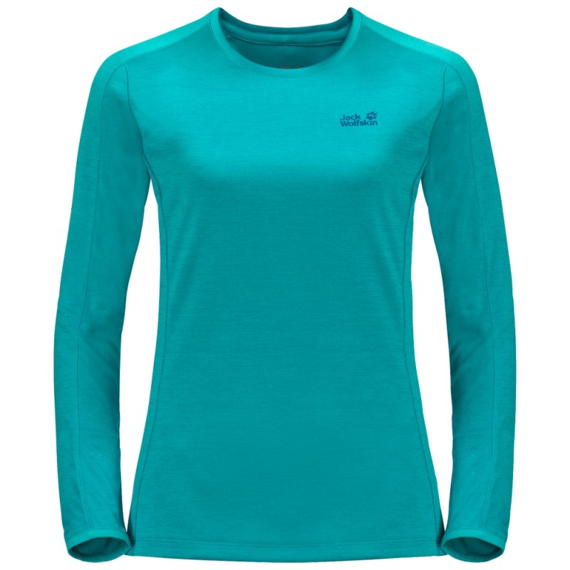 

Фуфайка HYDROPORE XT LONGSLEEVE WOMEN Jack Wolfskin 1805372-1105 M Бирюзовый