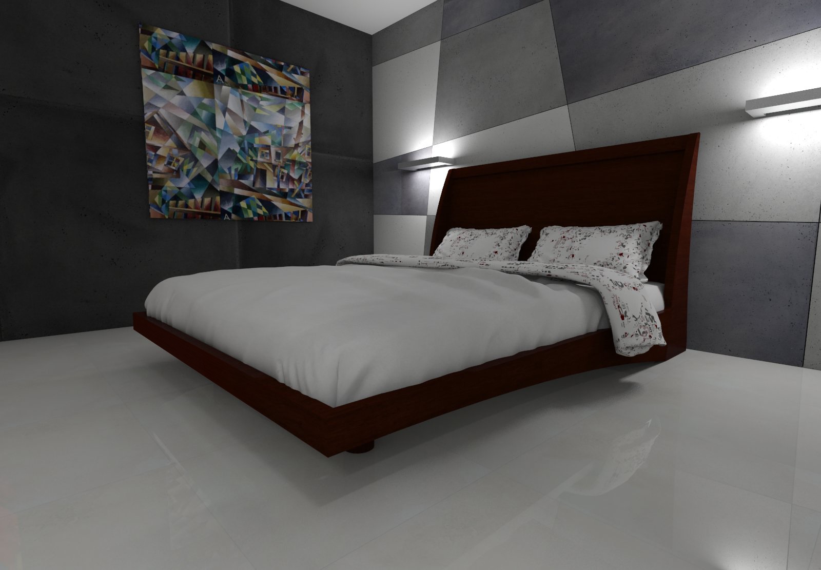 

Кровать полуторная Ария Morfey Ясень массив Темный орех 140x200 см R094-0017