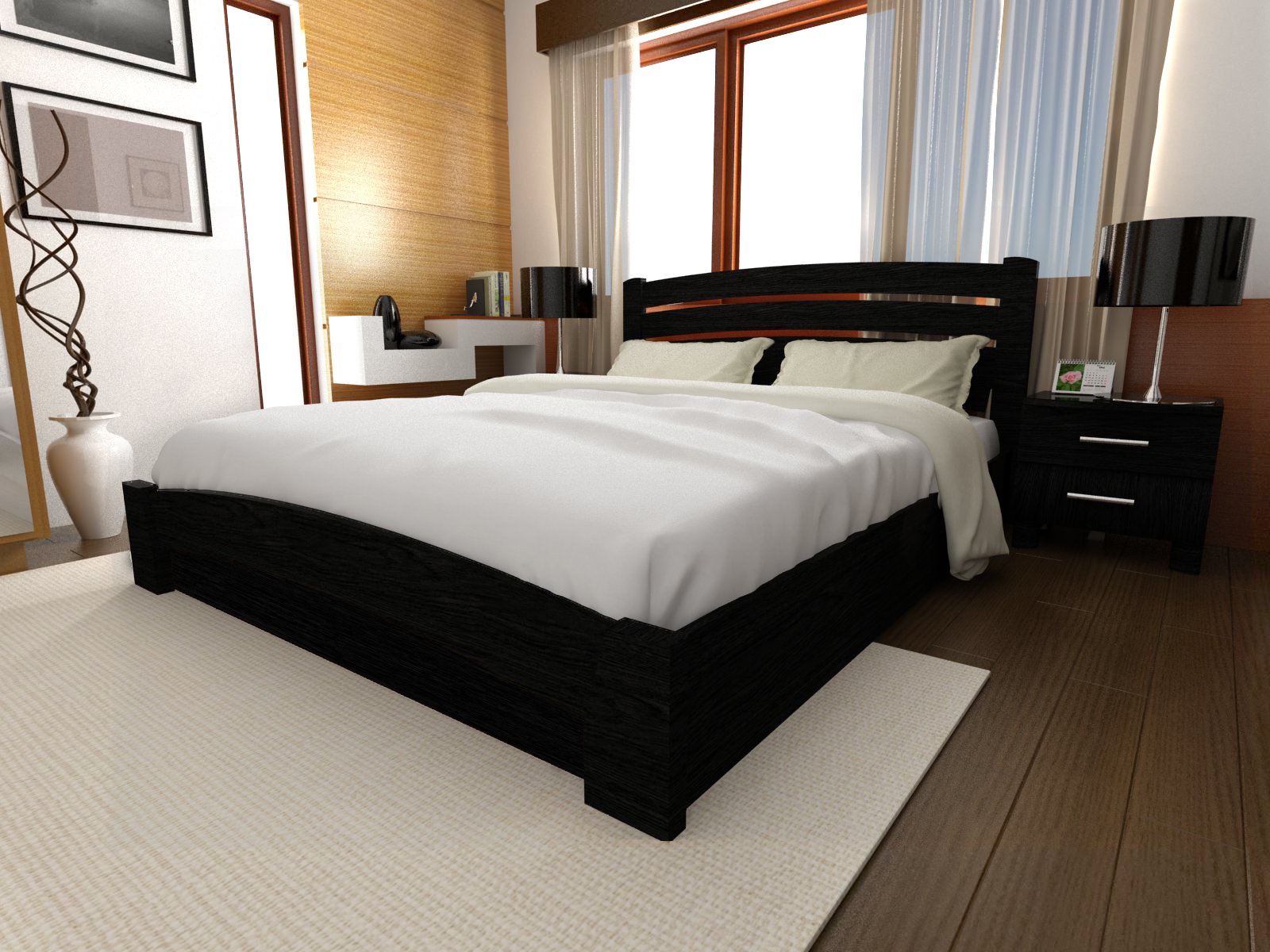 

Кровать двуспальная Глория с подъемным механизмом Morfey Ясень массив Венге 160x200 см R094-0202