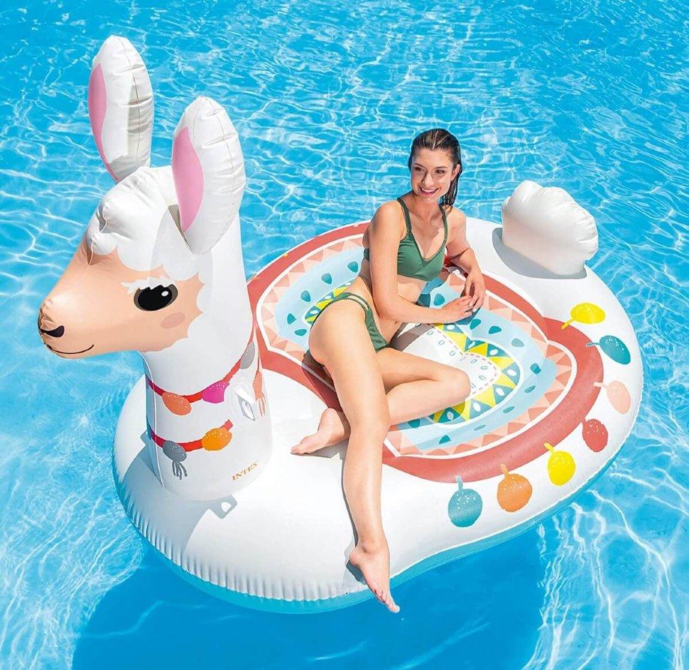 

Intex 57294-lama, надувной плот Мега-остров Лама 201x147x173 см