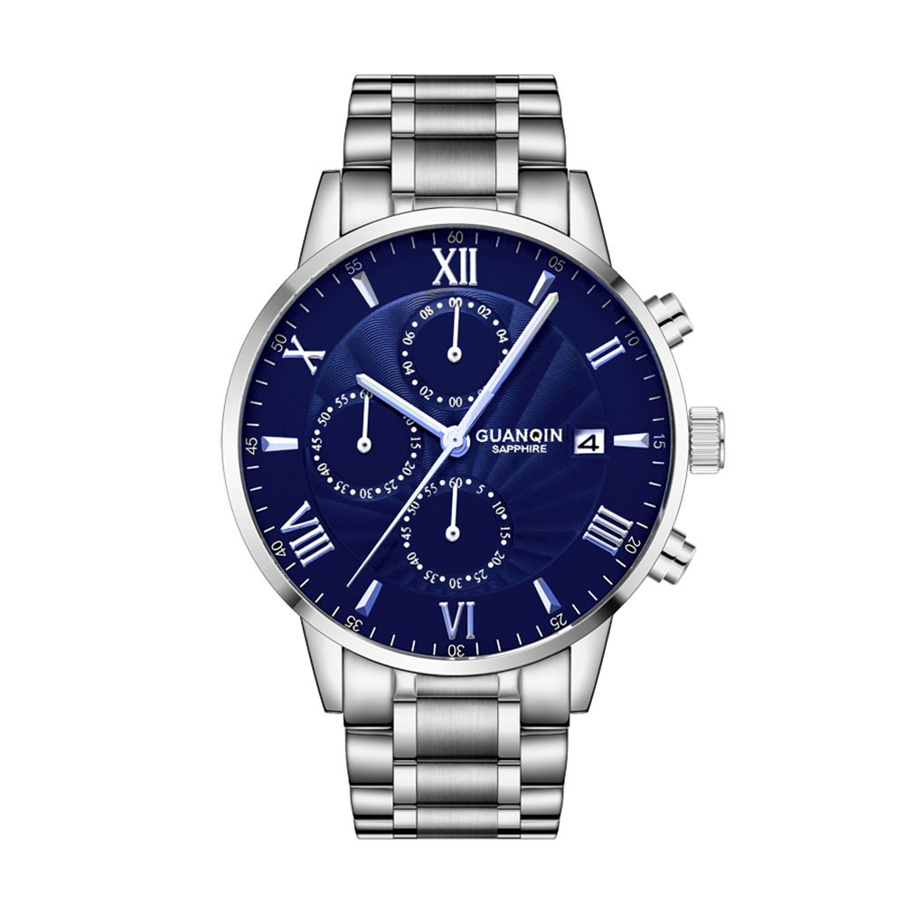 

Часы Guanqin Silver-Blue-Silver GS19094 CS