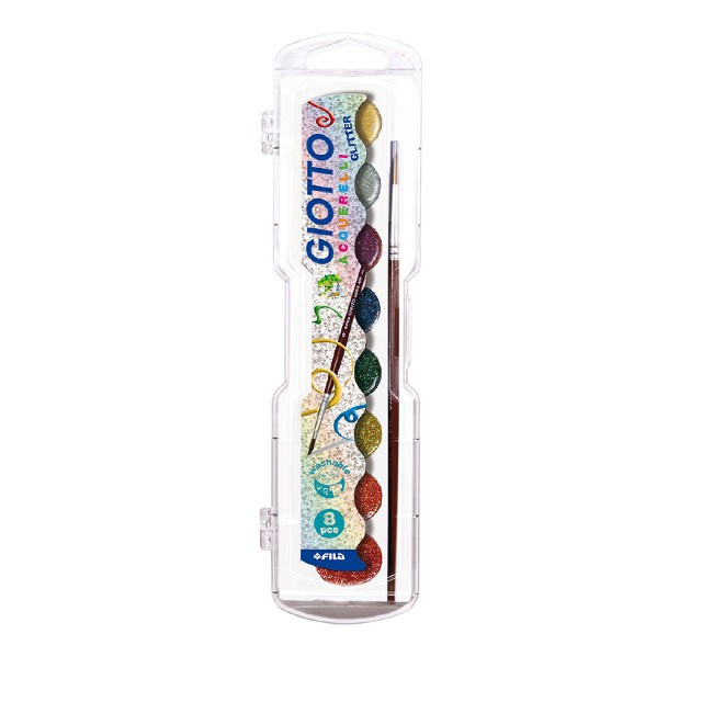 

Краски акварельные Giotto 8 цветов с эффектом глиттера 331200 (8000825004742)