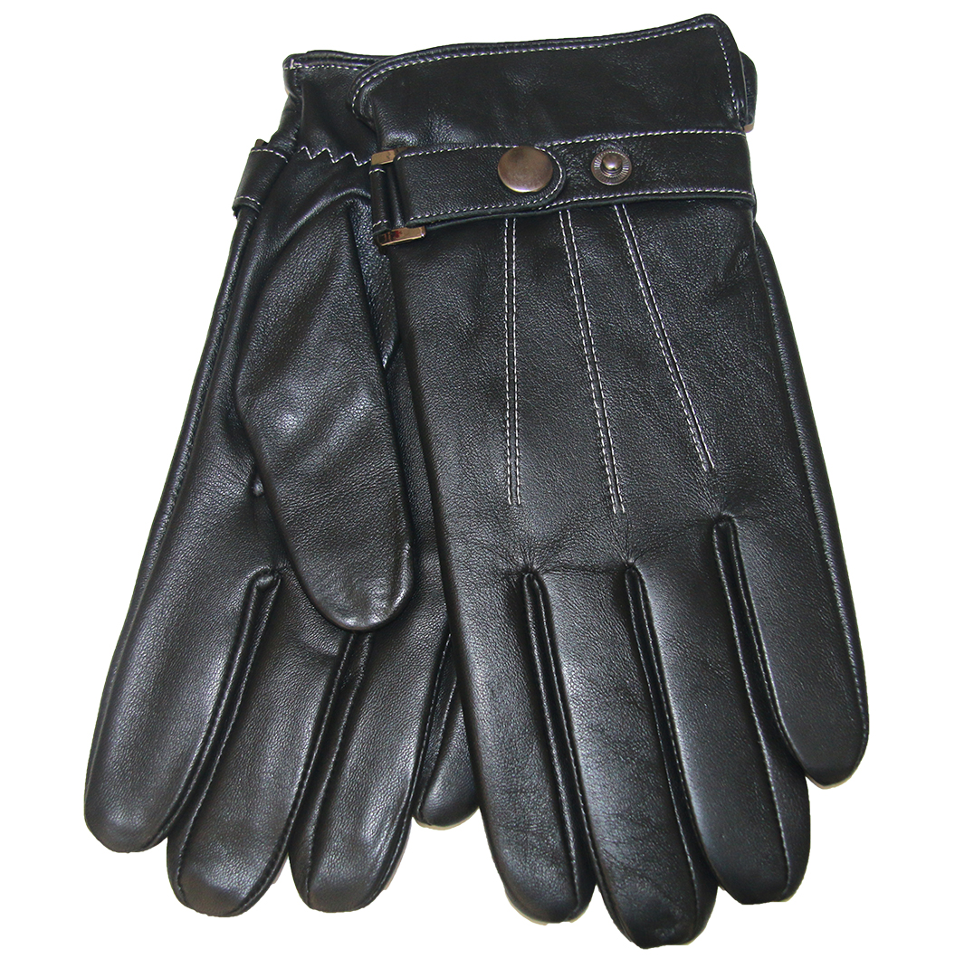 

Перчатки Finnemax из кожи с ремешком 10 чёрные