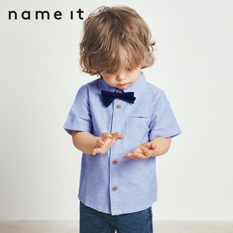 

сорочка+бабочка Name It 818104502T135 3-4р(104см) с.синій