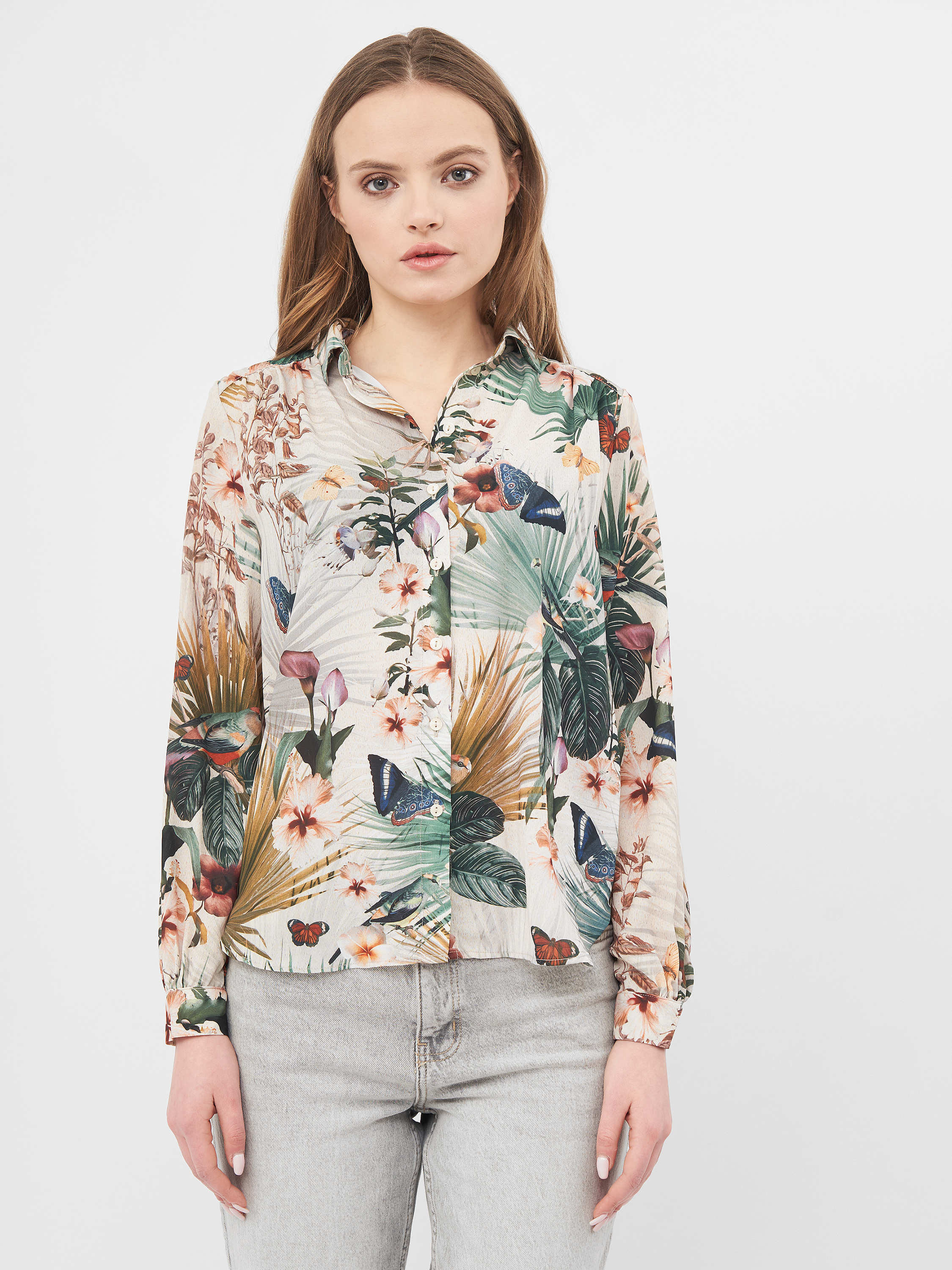 

Рубашка H&M 6970549 32 Бежевая