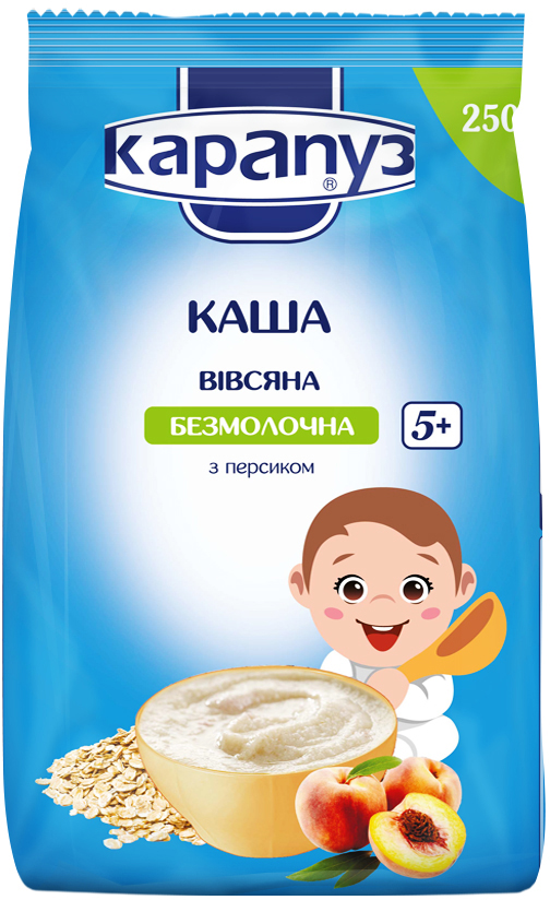Безмолочная каша Карапуз овсяная с персиком 250 г (4820012000876 ...