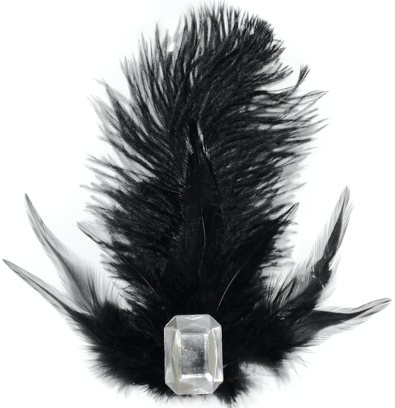 

Заколка с перьями Seta Decor 99-95BLK-BLK-VZ Черная