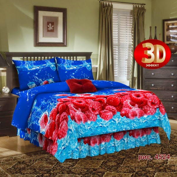 

Комплект постельного белья Малинки 3D CottonTwill Семейный 220х250 см Бязь (РБ018-5)