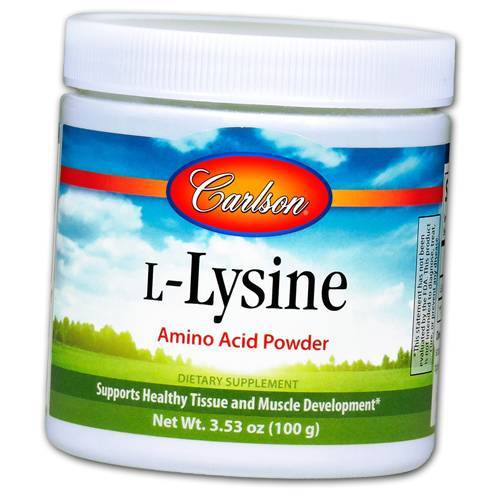 

Л Лизин, L-Lysine Powder, Carlson Labs 100г (27353001)