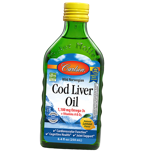 

Cod Liver Oil Carlson Labs 250мл Лимон (67353002)