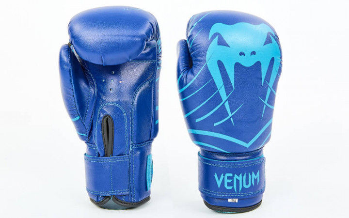

Перчатки боксерские Venum MA-6751-B вес 8oz Синий
