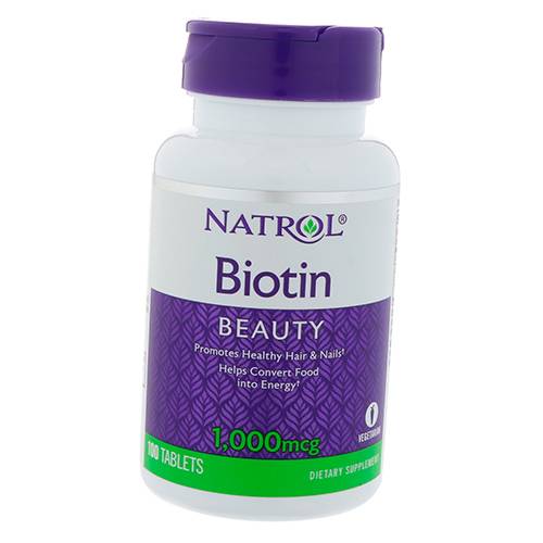 

Биотин, Biotin 1000, Natrol 100таб (36358019)