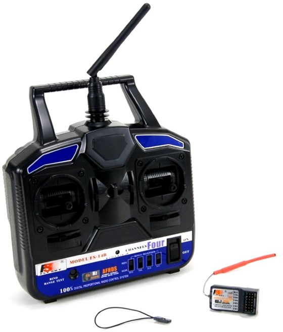 

Аппаратура управления 4-канальная FlySky FS-T4B 2.4 ГГц с приёмником R6B (2722778841293)