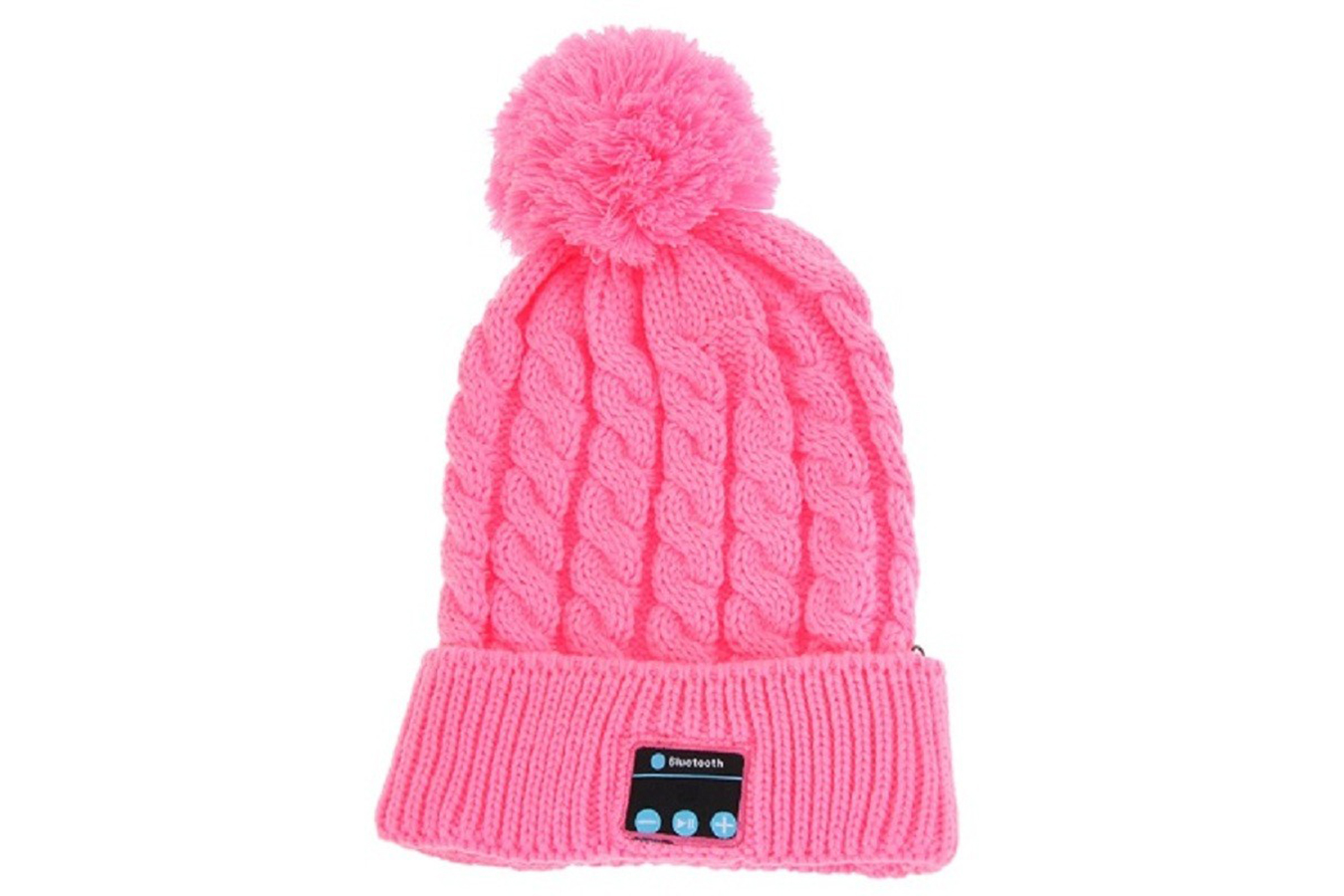

Шапка со встроенной Bluetooth гарнитурой BTH 4.1 EDR pink