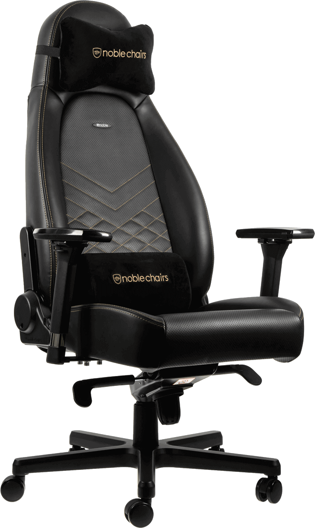 

Кресло геймерское NOBLECHAIRS Icon Black/Gold (NBL-ICN-PU-GOL)