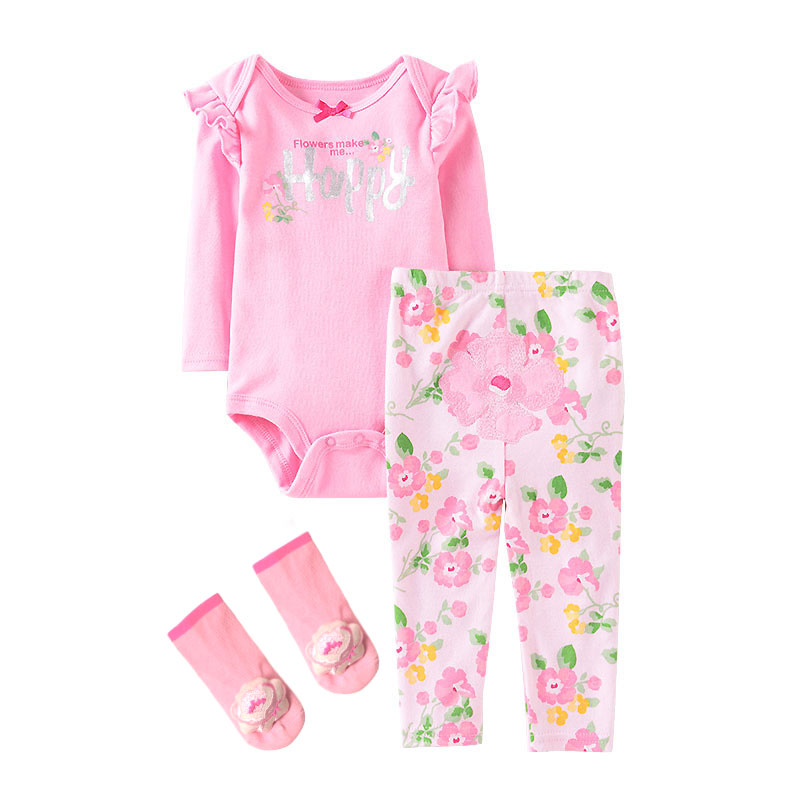 

Набор для девочки 3 в 1 Весенние лучики Payifang (68 / 6 мес) Розовый (53863)