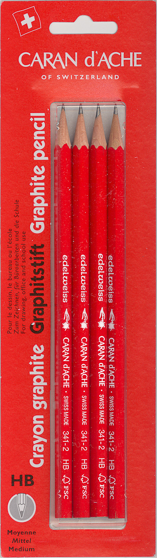 

Набір Олівців Caran d'Ache Edelweiss Червоний HB, 4 шт. (7610186433726)