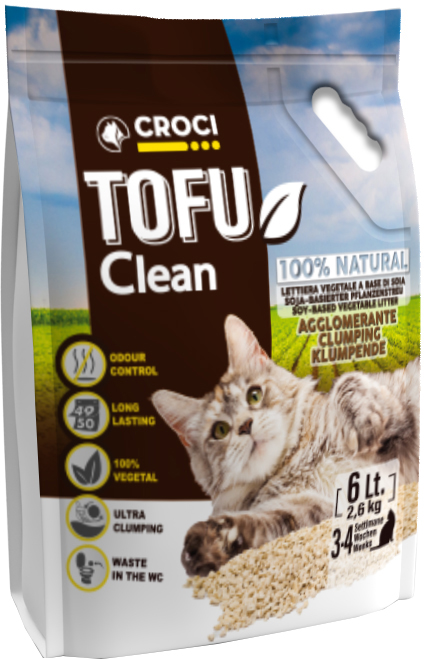 Акция на Наполнитель для кошачьего туалета Croci Тофу Clean 6 л (8023222138117) от Rozetka UA